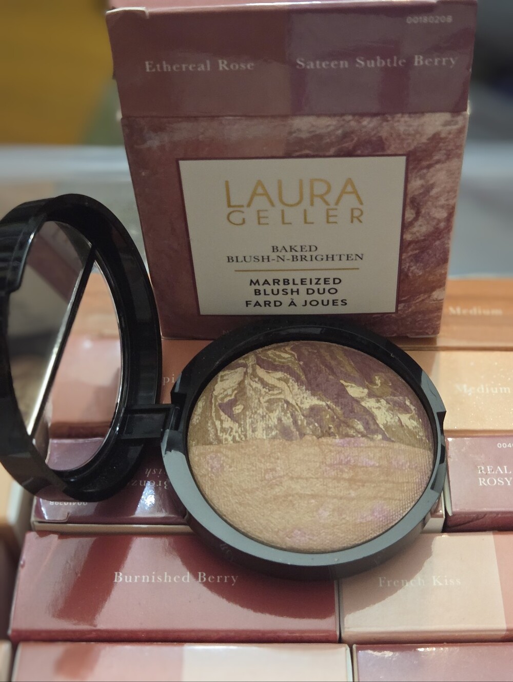 🎁Laura Geller Baked Blush-n- Brighten Marbleized Multi-Purpose Blush Duo